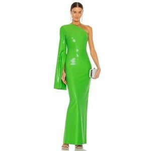 SOLACE London Valentina Maxi Dress Bright Green